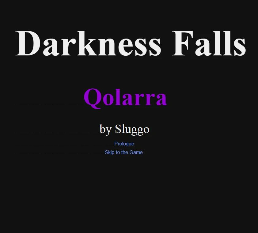 Darkness Falls: Qolarra cover